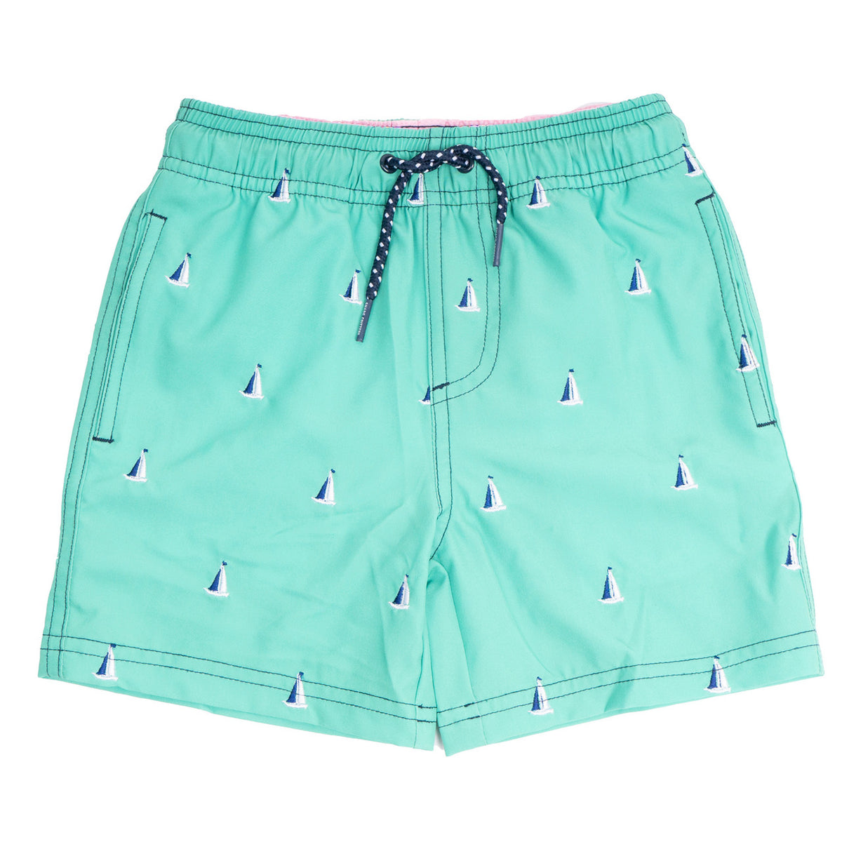 Shade Critters Green Sails Boys 4 Way Stretch Swim Trunks 6m-10