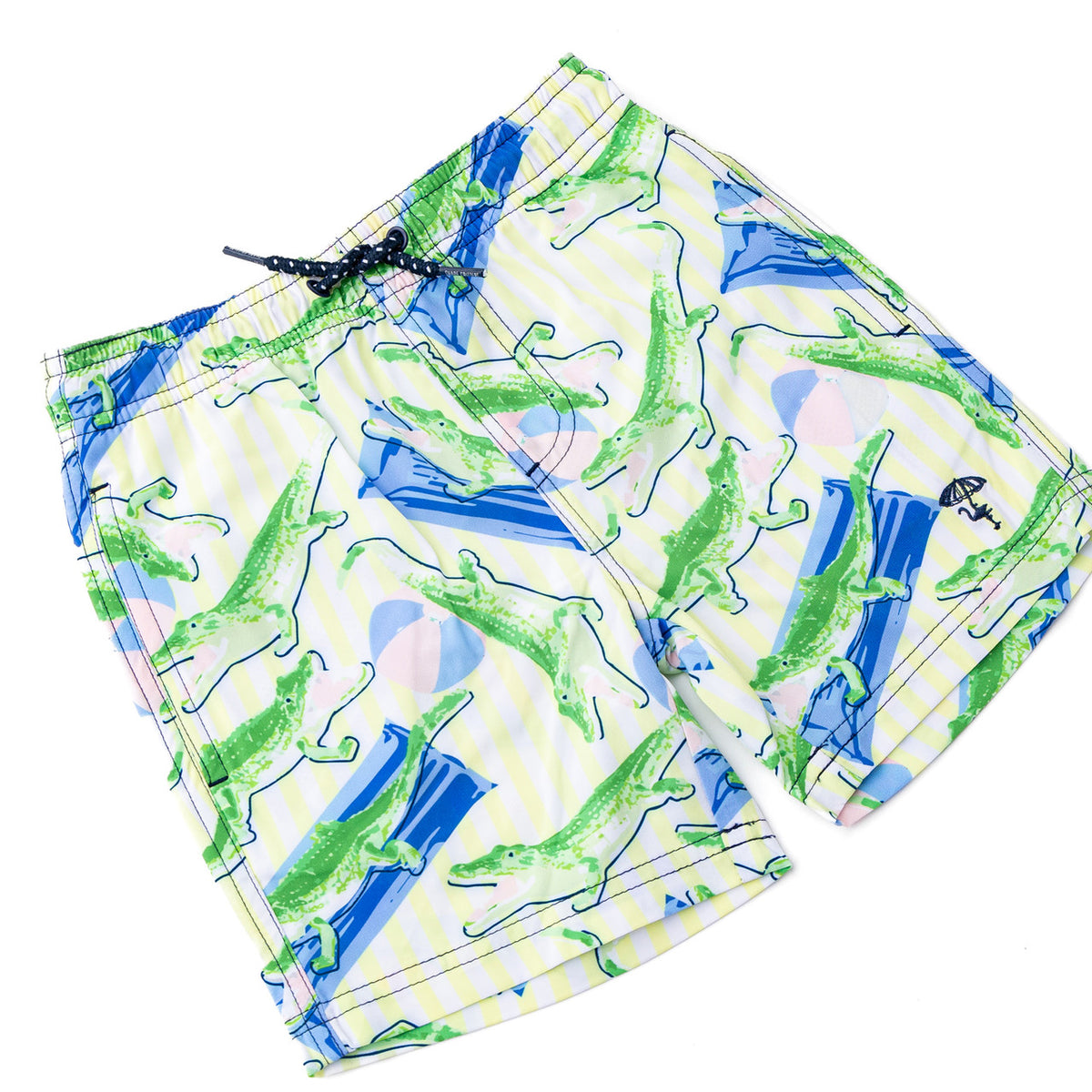 Kids Swim Brand Shade Critters Beach Gator Boys 4 Way Stretch Swim Trunks 6m-10