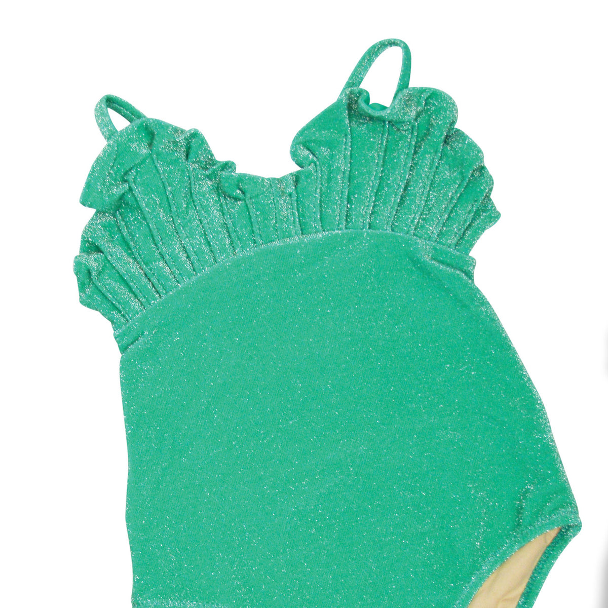 Green Shimmer Mermaid Girls One Piece Swimsuit 6m-8