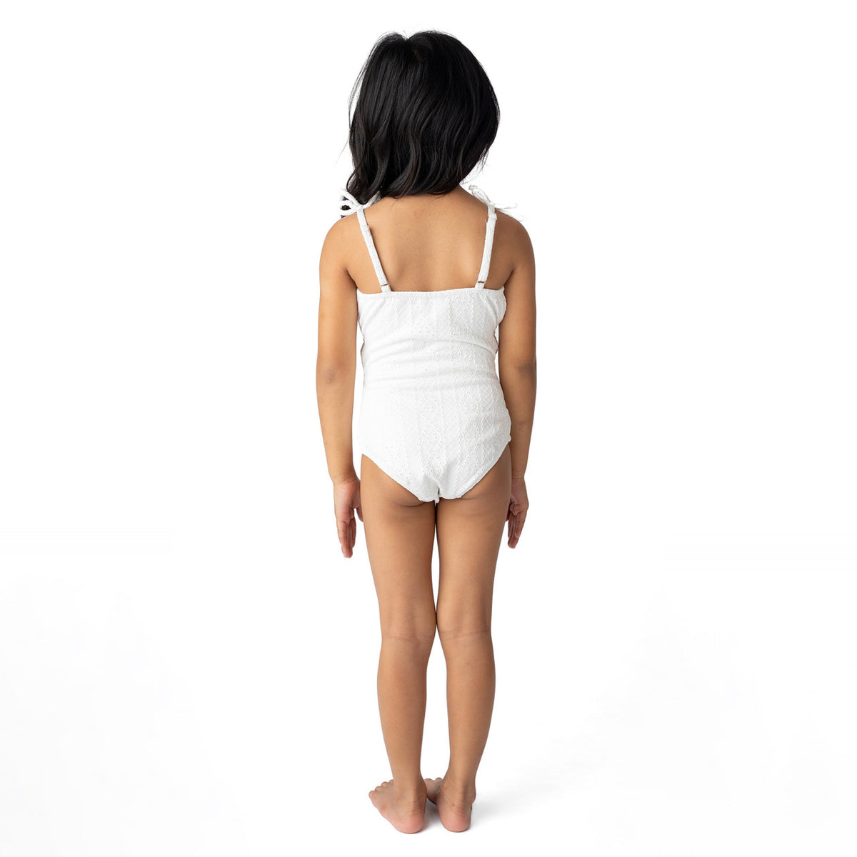 Best Kids Swimwear Brand Shade Critters White Eyelet Girls Smocked One Piece Swimsuit 6m-10