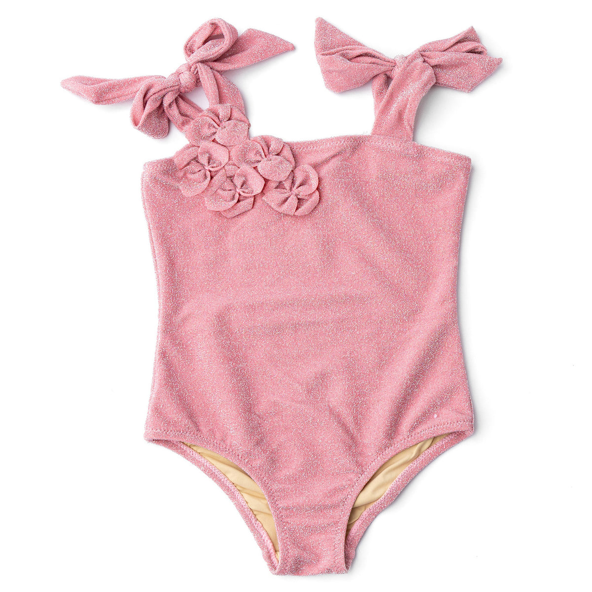 Shade Critters Coral Girls Shimmer Flower One Piece Swimsuit 3t-10