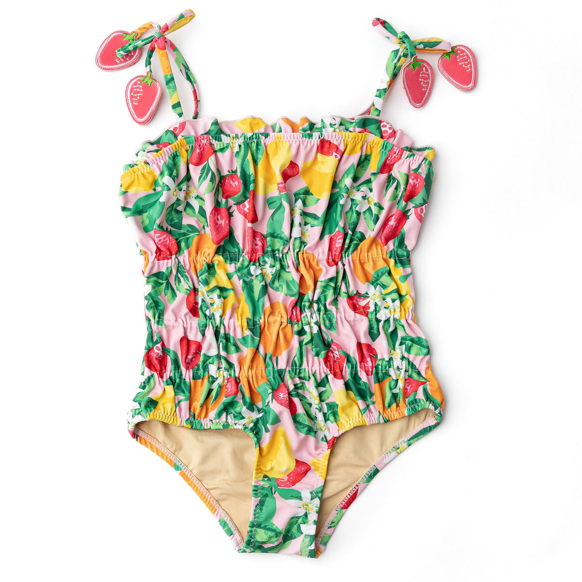 Shade Critters Fruit Punch Girls Smocked One Piece Swimsuit 6m-10