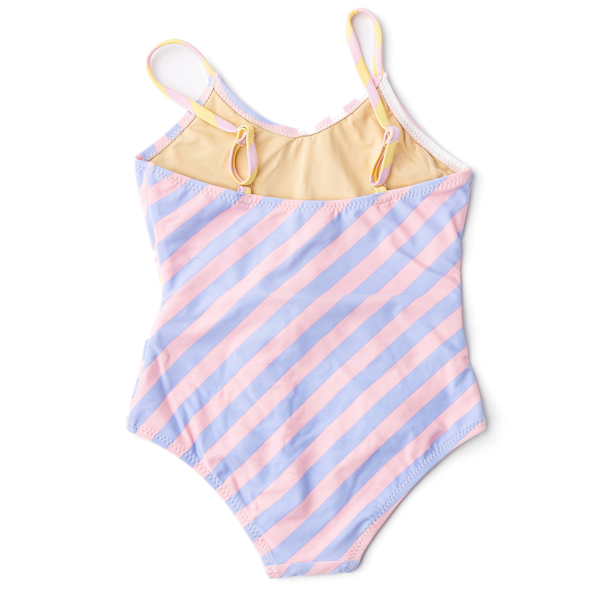 Best Kids Swimwear Brand Shade Critters Pastel Stripe Girls Faux Wrap One Piece Swimsuit 6m-10