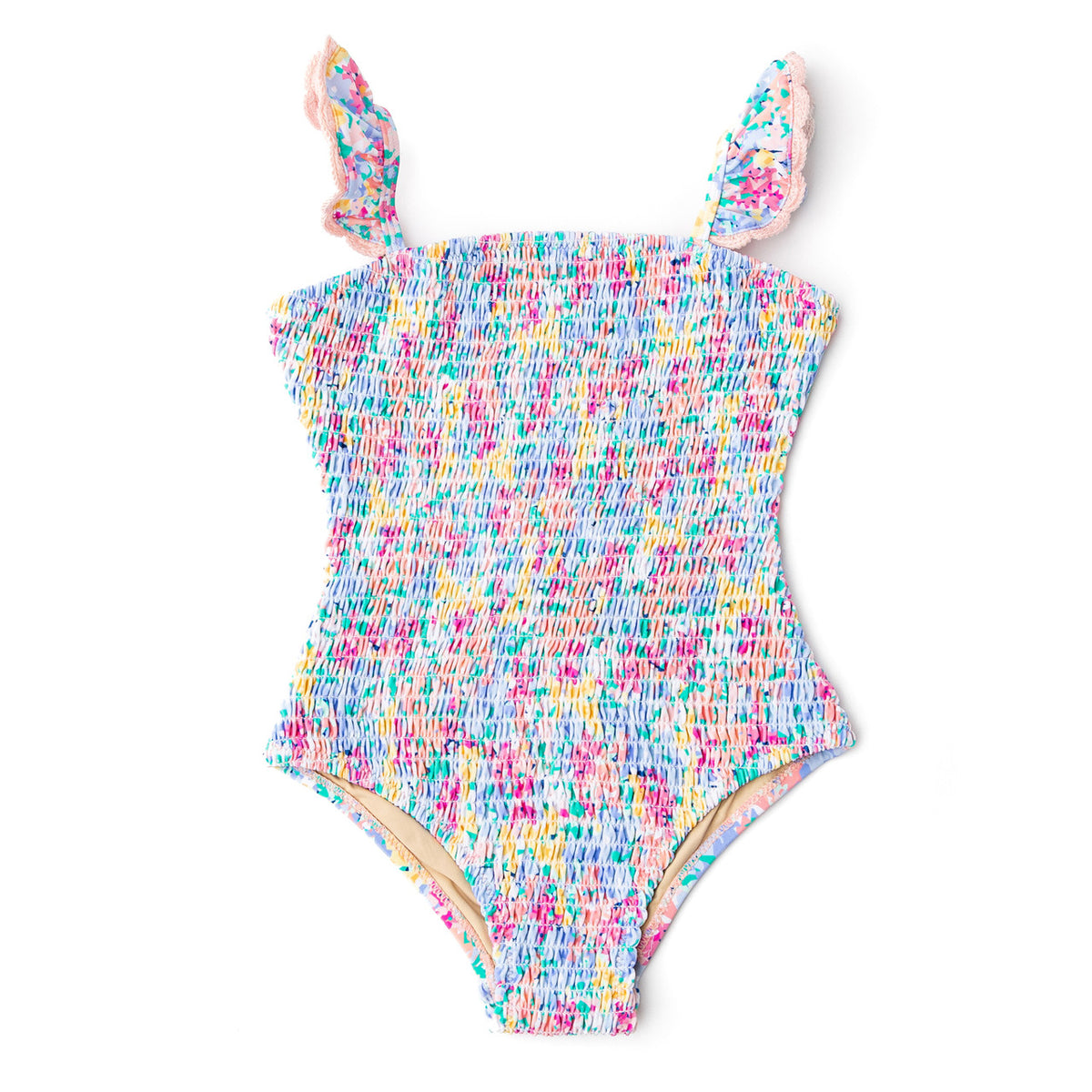 Shade Critters Spring Blooms Girls Smocked One Piece Swimsuit 6m-10