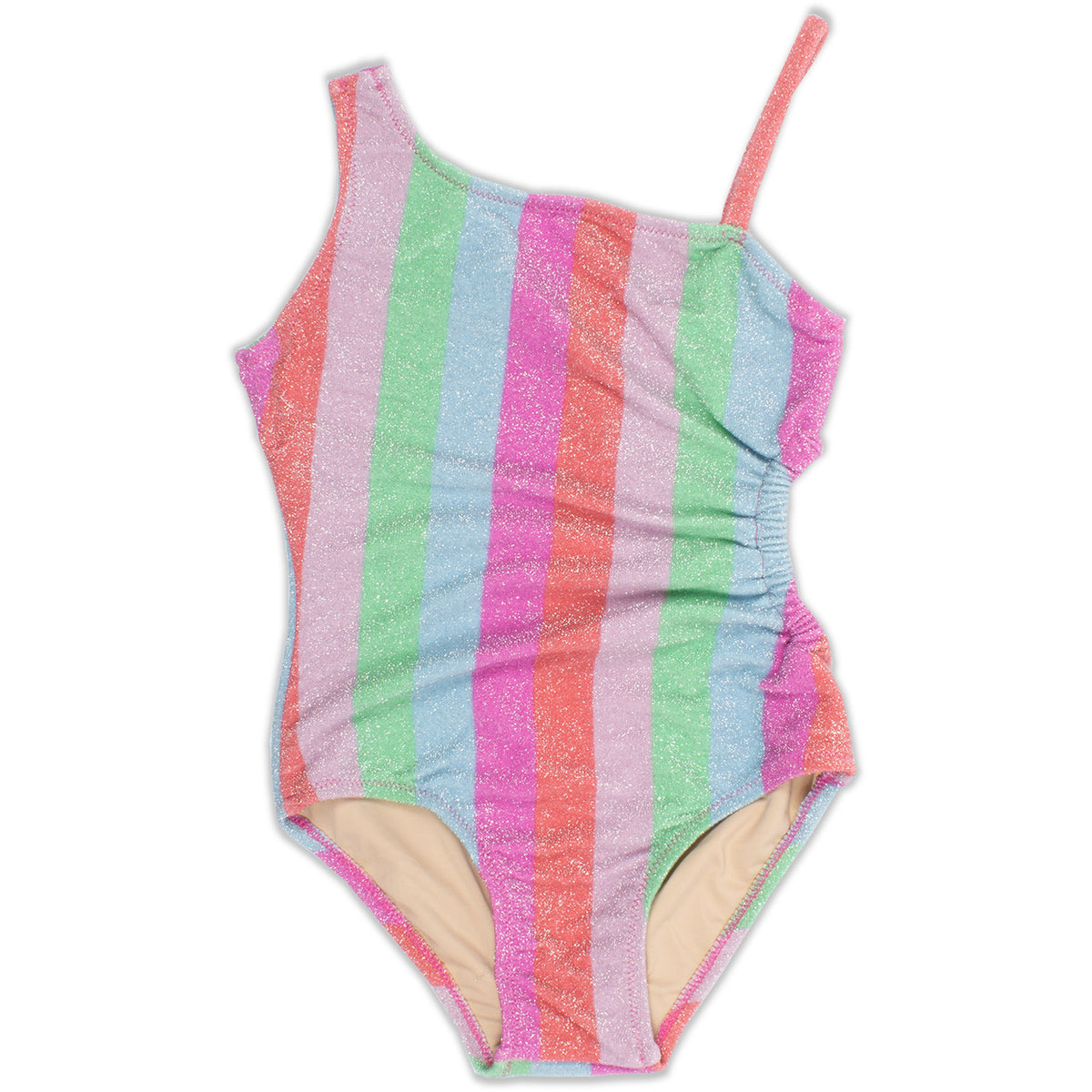 Shade Critters One Piece w/ Cutout Girls 3-14 Shimmer Rainbow