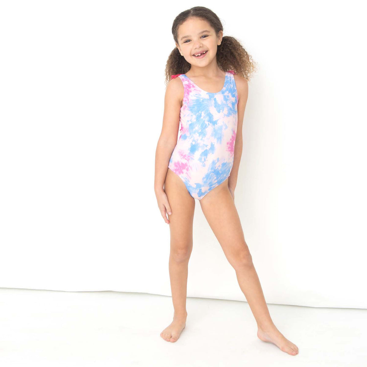 shade critters Sunset Mood Fringe Back Girls One Piece Swimsuit 6m-14