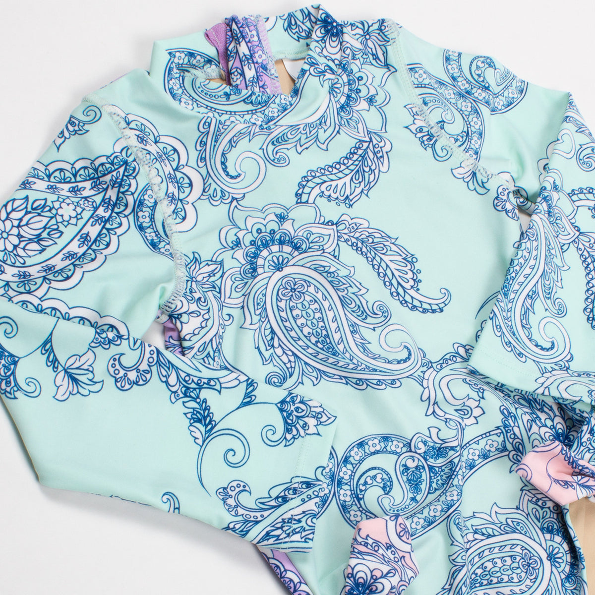 Paisley Colorblock One Piece Long Sleeve Girls 6m-6