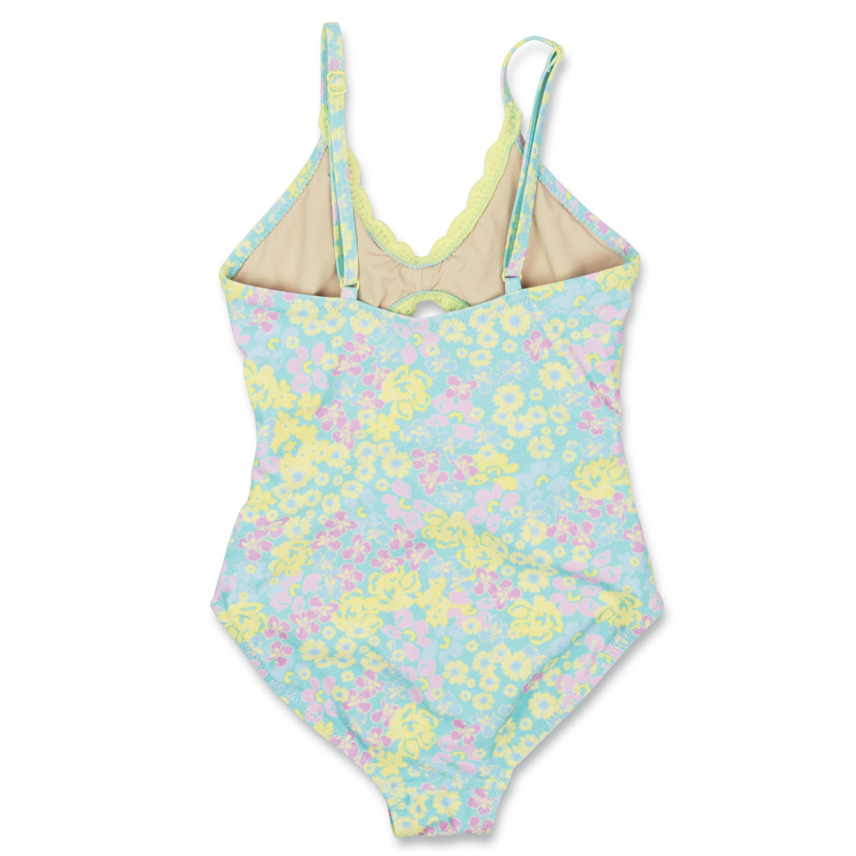 Detail of Shade Critters Cute Crochet Floral Girls One Piece Swimsuit