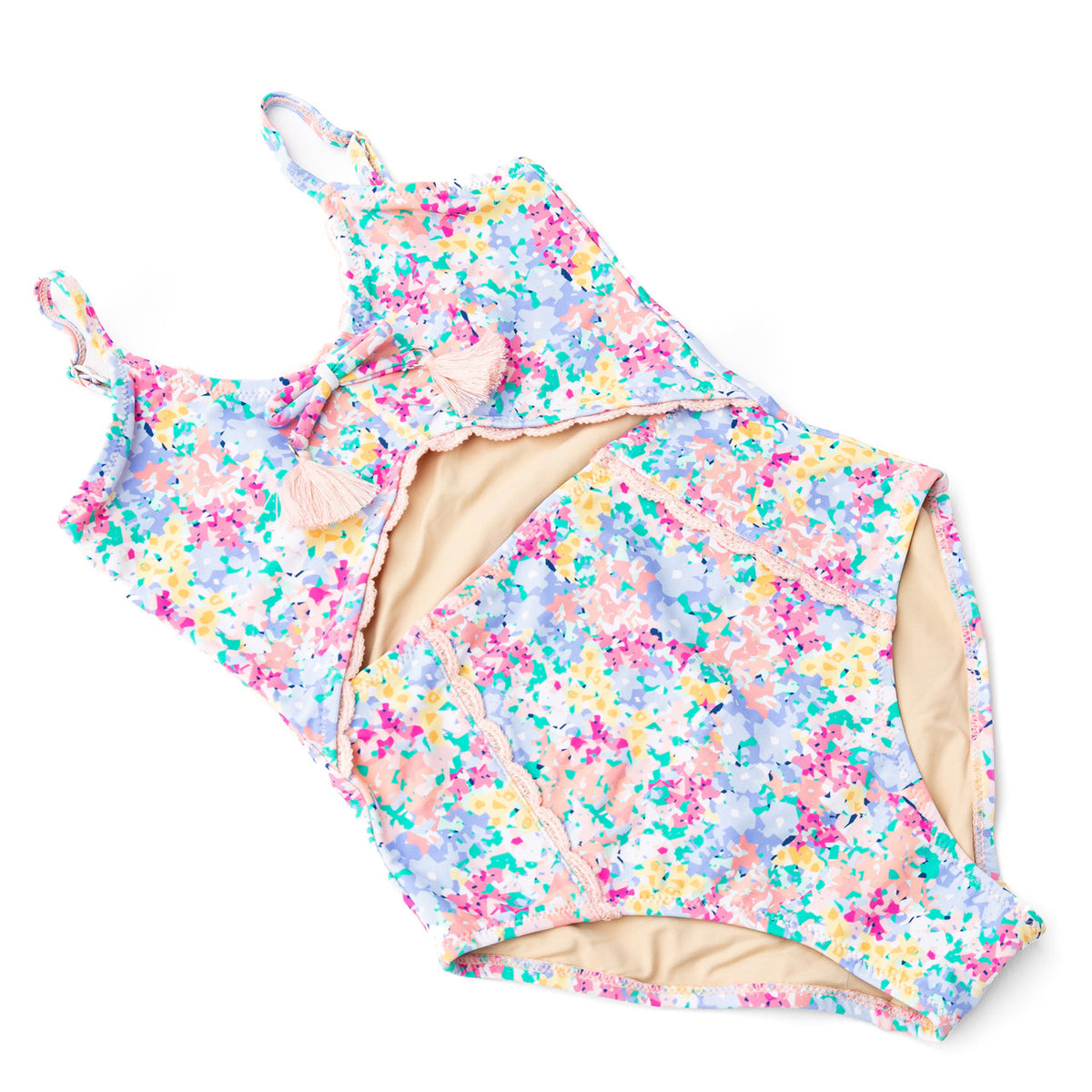 Kids Swim Brand Shade Critters Spring Blooms Girls Monokini One Piece Swimsuit 4t-14