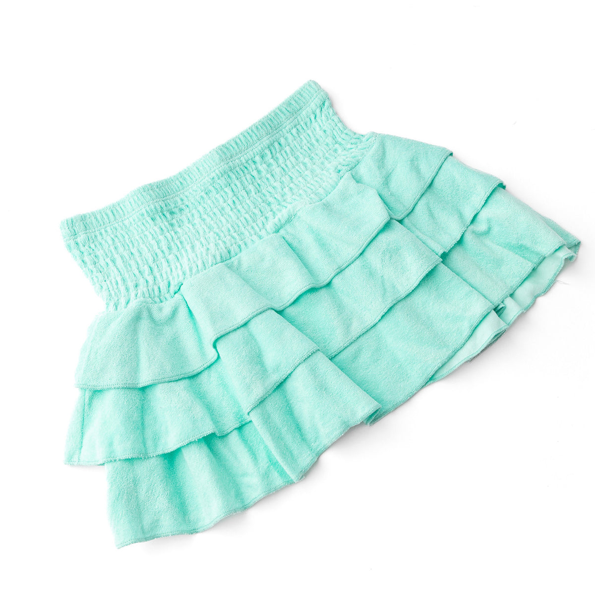 Shade Critters Swimsuit Mint Terry Girls Smocked Skirt 3-14