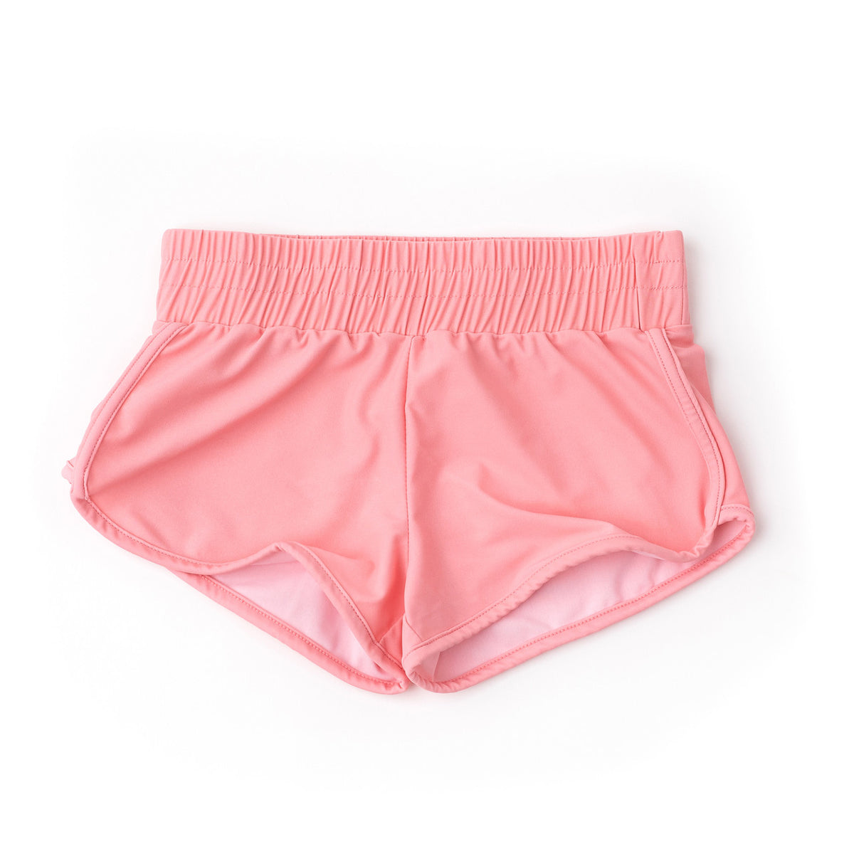 Shade Critters Coral Girls Smocked Waist Active Shorts 3-14
