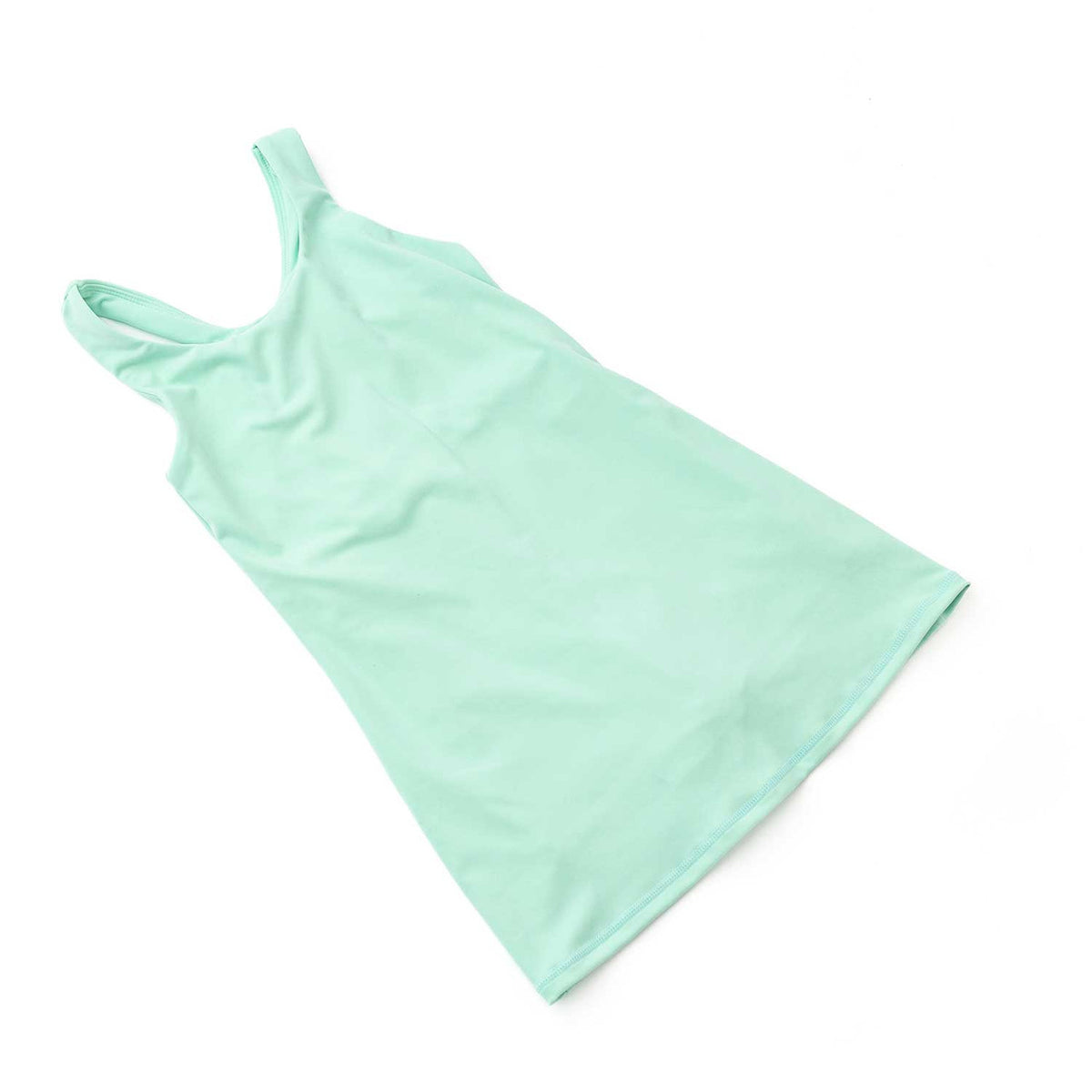 Girls mint green athletic dress with lightweight feel and flexible fit, everyday kids activewear.