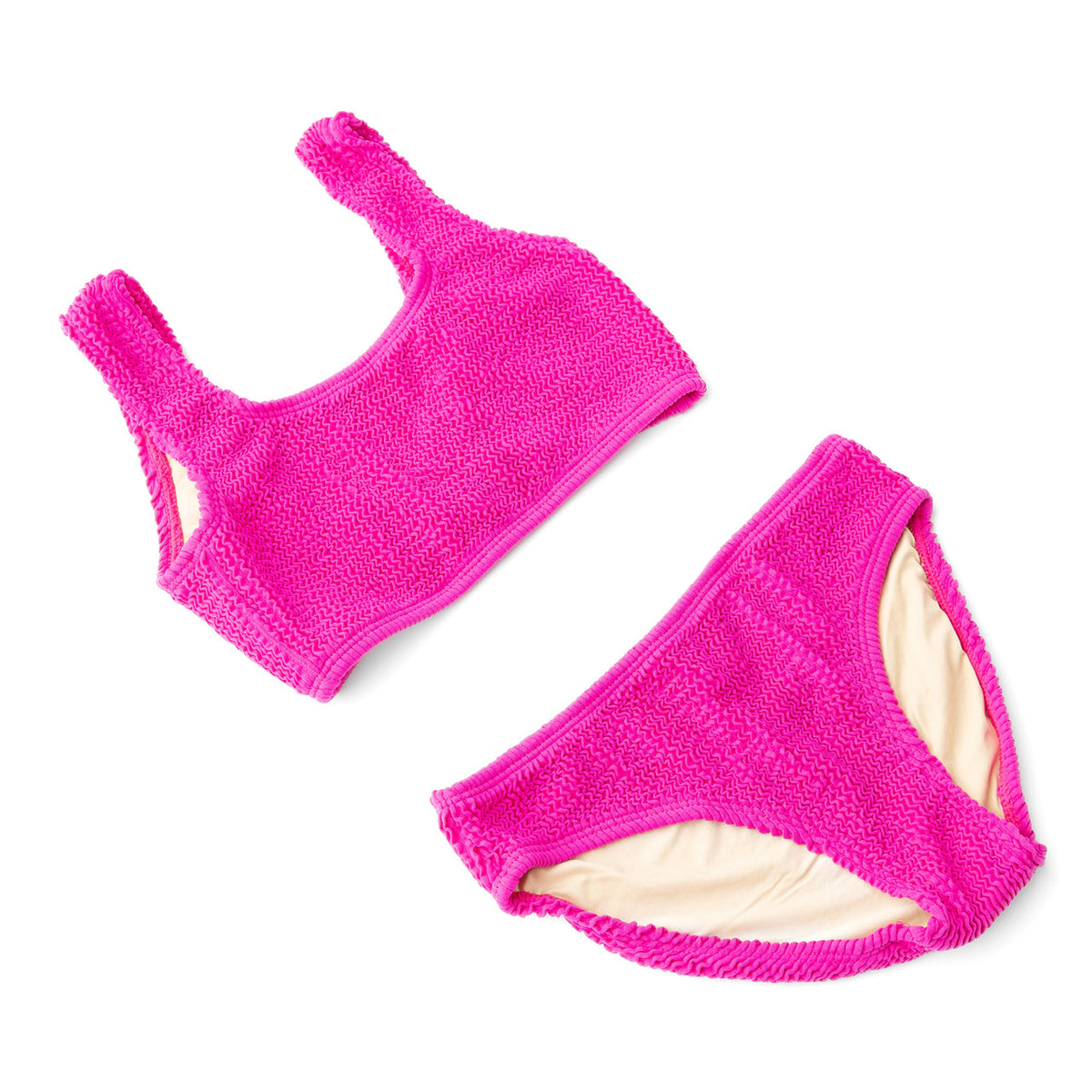 Kids Swim Brand Shade Critters Berry Girls Crinkle Two Piece Swimsuit 2t-10
