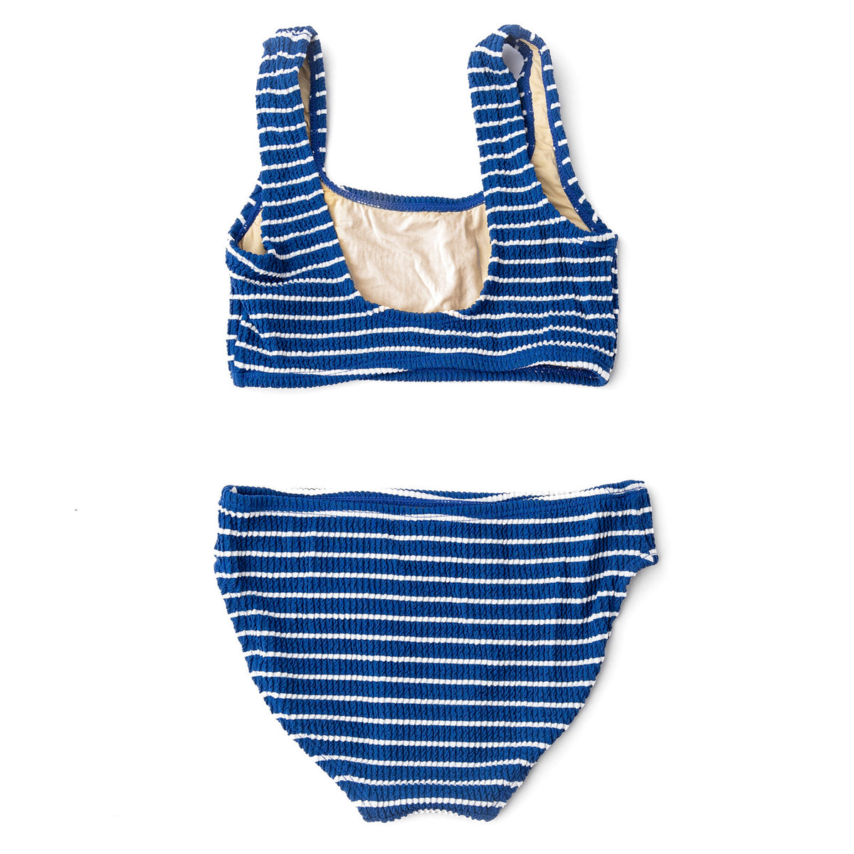 Best Kids Swimwear Brand Shade Critters Navy Stripe Girls Crinkle Two Piece Swimsuit 2t-10