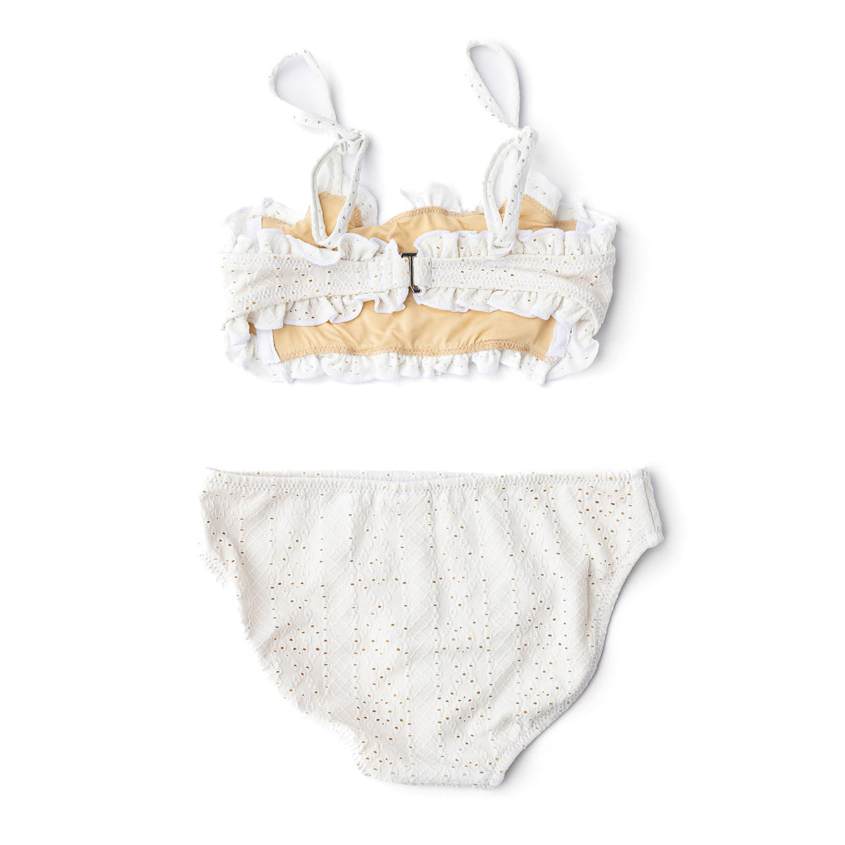 Best Kids Swimwear Brand Shade Critters White Eyelet Girls Smocked Two Piece Swimsuit 4t-14
