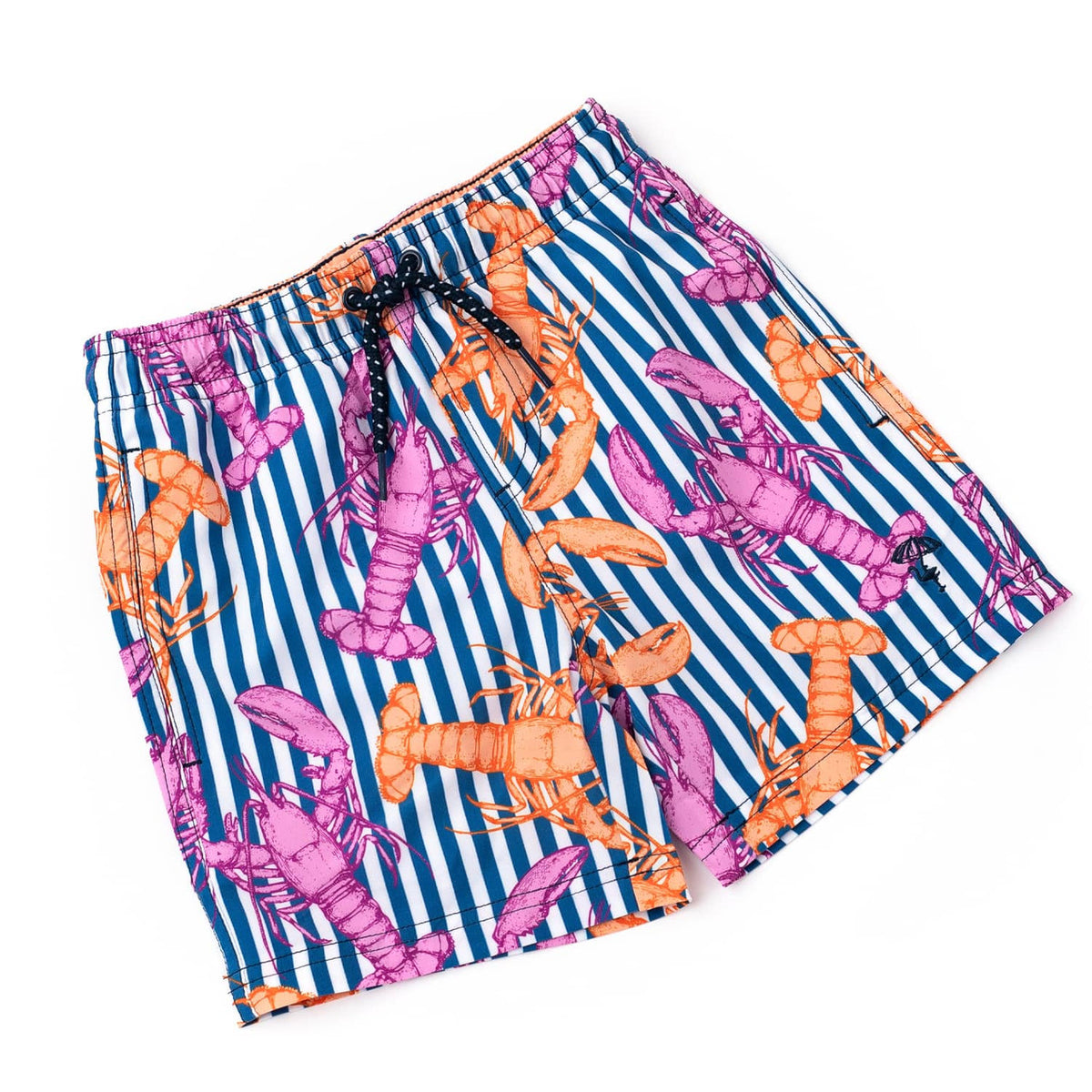 Detail of Lobster Stripe Boys 4 Way Stretch Swim Trunks 6m-10