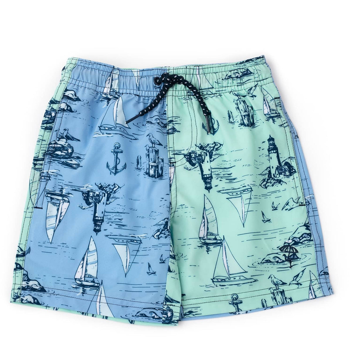 Shade Critters Coastal Colorblock Boys 4 Way Stretch Swim Trunks 6m-10