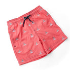 Children's Swimwear by  Shade Critters Shark Bite Boys 4 Way Stretch Water Appearing Embroidered Swim Trunks 6m-10