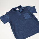 Detail of Shade Critters Navy Terry Polo Shirt