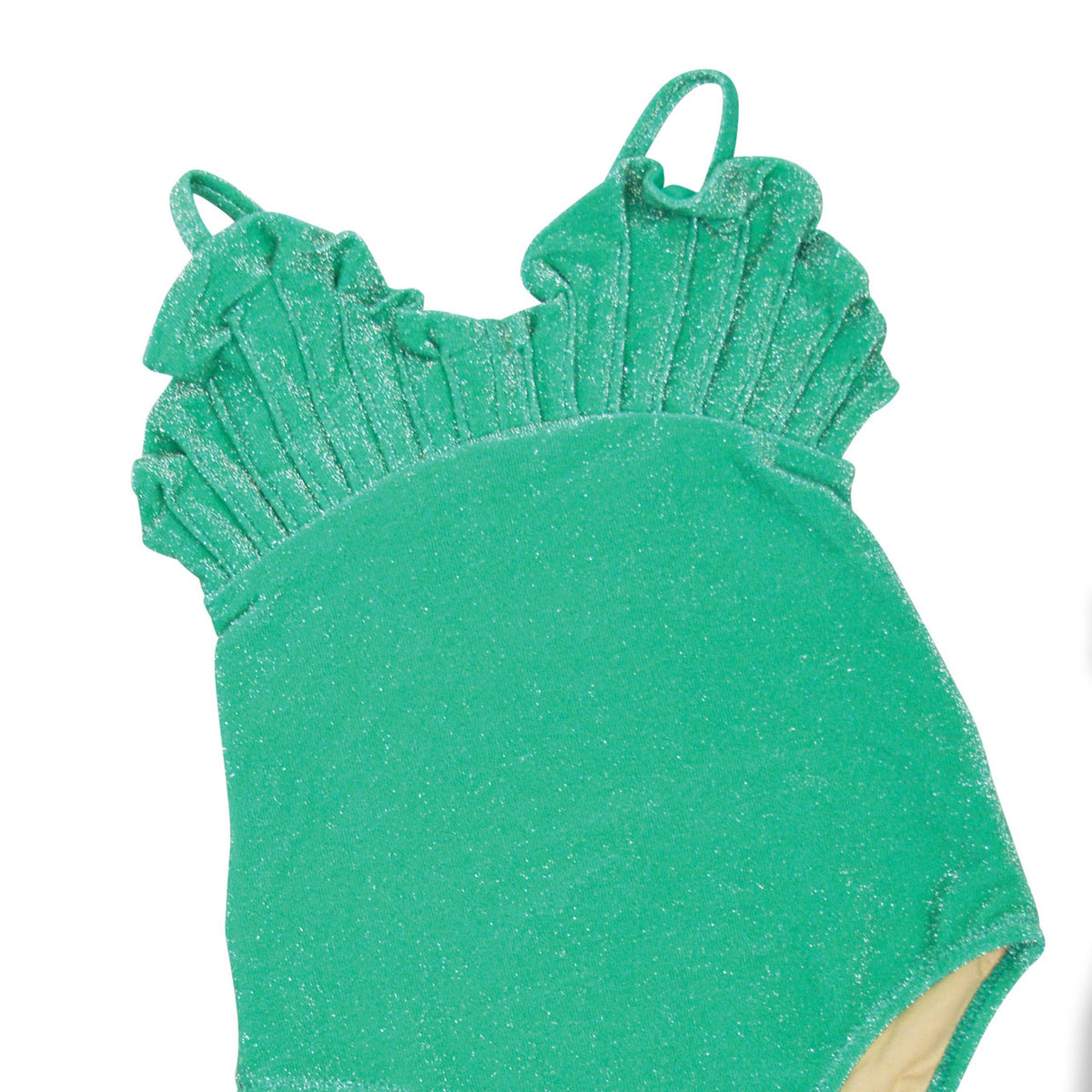 Green Shimmer Mermaid Girls One Piece Swimsuit 6m-8