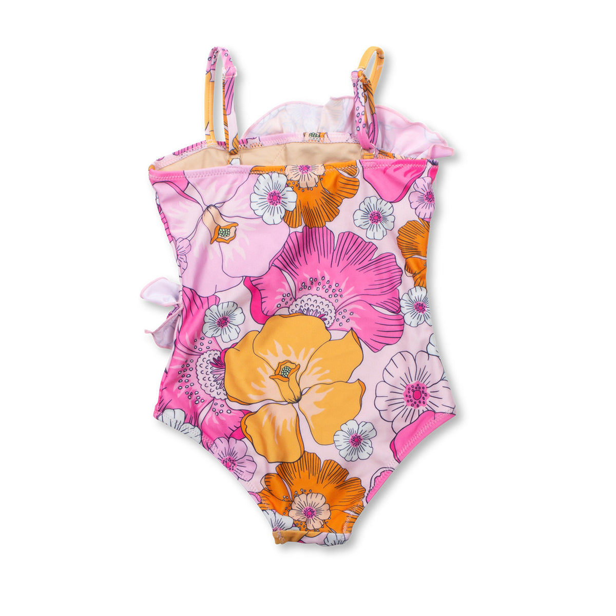 Image of Shade Critters Blooming Hibiscus Ruffle One Piece Cute Swimsuit