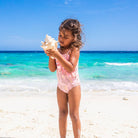 Shade Critters Swimsuit Leopard Spots Girls Faux Wrap One Piece Swimsuit 6m-10