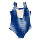 Shade Critters Navy Stripe Girls Crinkle One Piece Swimsuit 2t-10