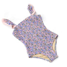 Alternative shot of Shade Critters Blue Blossoms Girls Smocked One Piece Swimsuit 6m-10