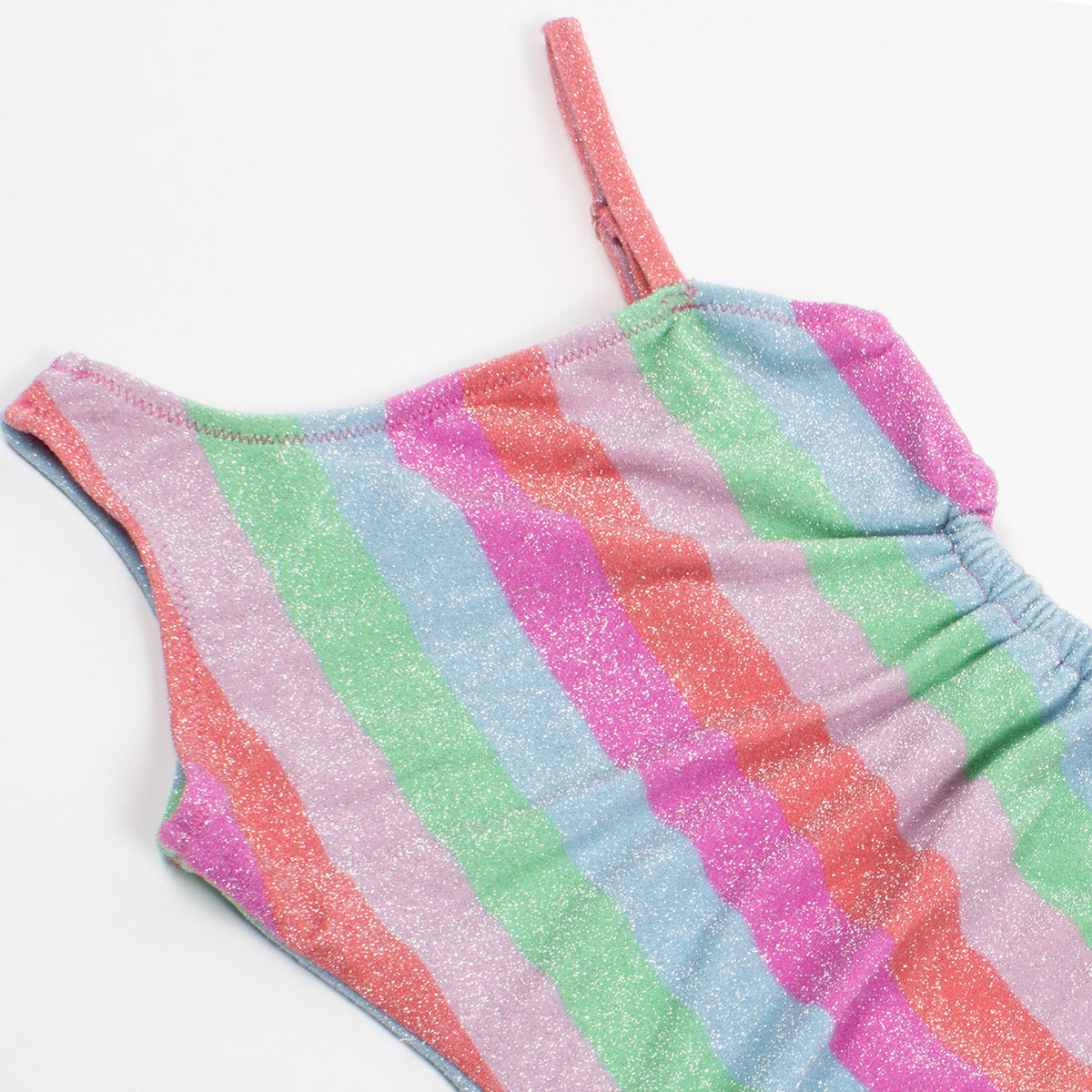 Shade Critters Swimsuit One Piece w/ Cutout Girls 3-14 Shimmer Rainbow