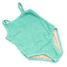 Shade Critters Green Girls Crinkle Textured One Shoulder One Piece Swimsuit 3-14