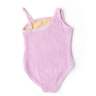 Detail of Shade Critters Lavender Crinkle Girls One Shoulder One Piece Swimsuit 3t-14