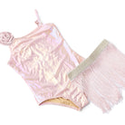 Cute Swimwear by Shade Critters Pink Girls Metallic One Shoulder & Skirt Swim Set 3t-10