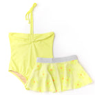 Shade Critters Yellow Girls Halter One Piece & Sequin Skirt Swim Set 3-10