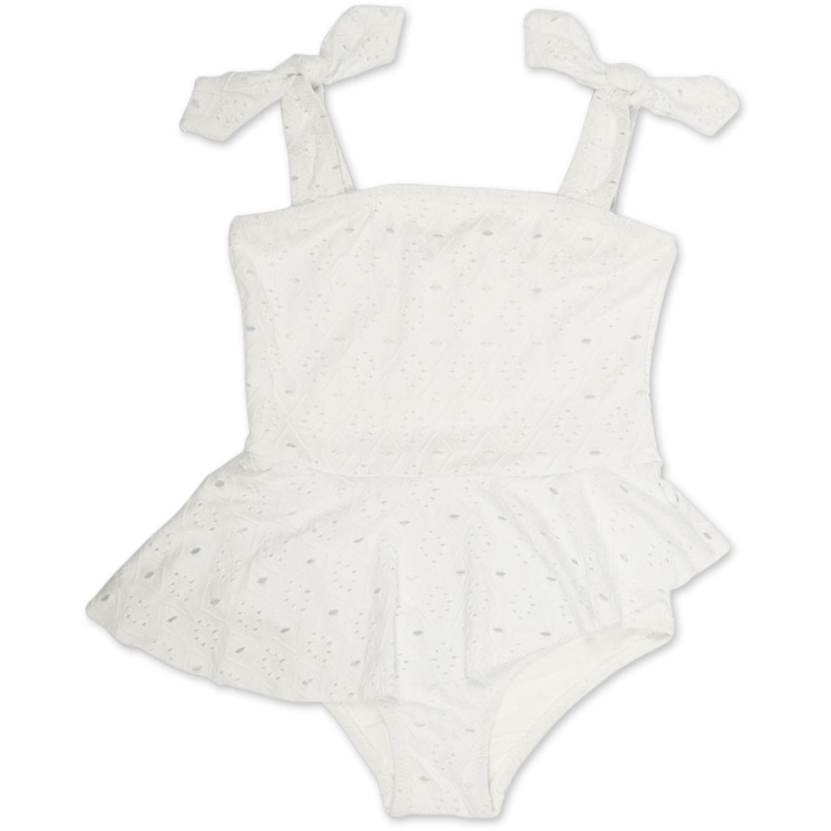 Shade Critters One Piece w/ Skirt Girls 6m-6 White Eyelet