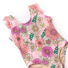 Detail of Retro Blossom Girls Fringe Back One Piece Swimsuit 6m-14
