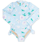 Shade Critters Longsleeve One Piece Girls 6m-6 Blue Daisy Stripe