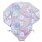 Image of Shade Critters Groovy Daisy Swirl Girls One Piece Long Sleeve Swimsuit Sizes 6m-10