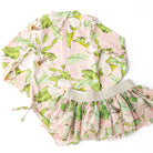 Children's Bathing Suit By Shade Critters Hibiscus Botanical Pink Girls Long Sleeve One Piece & Tutu Swimsuit Set 6m-6
