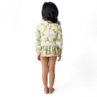 Kids Swim suit by Shade Critters Hibiscus Botanical Pink Girls Long Sleeve One Piece & Tutu Swimsuit Set 6m-6