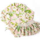 Children's Swimwear by  Shade Critters Hibiscus Botanical Pink Girls Long Sleeve One Piece & Tutu Swimsuit Set 6m-6