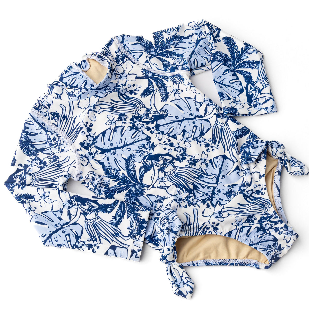 Shade Critters Tiki Tides Girls Long Sleeve One Piece Swimsuit 6m-10