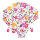 Kids Swim Brand Shade Critters Summer Gardens Girls Long Sleeve One Piece Swimsuit 6m-10