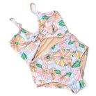 Detail of Shade Critters Retro Floral Girls Crochet Monokini One Piece Swimsuit 4t-14