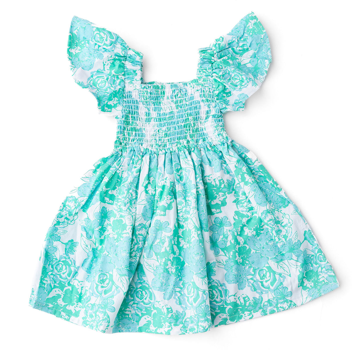 Shade Critters Charming Rose Girls Cotton Smocked Dress 3t-14