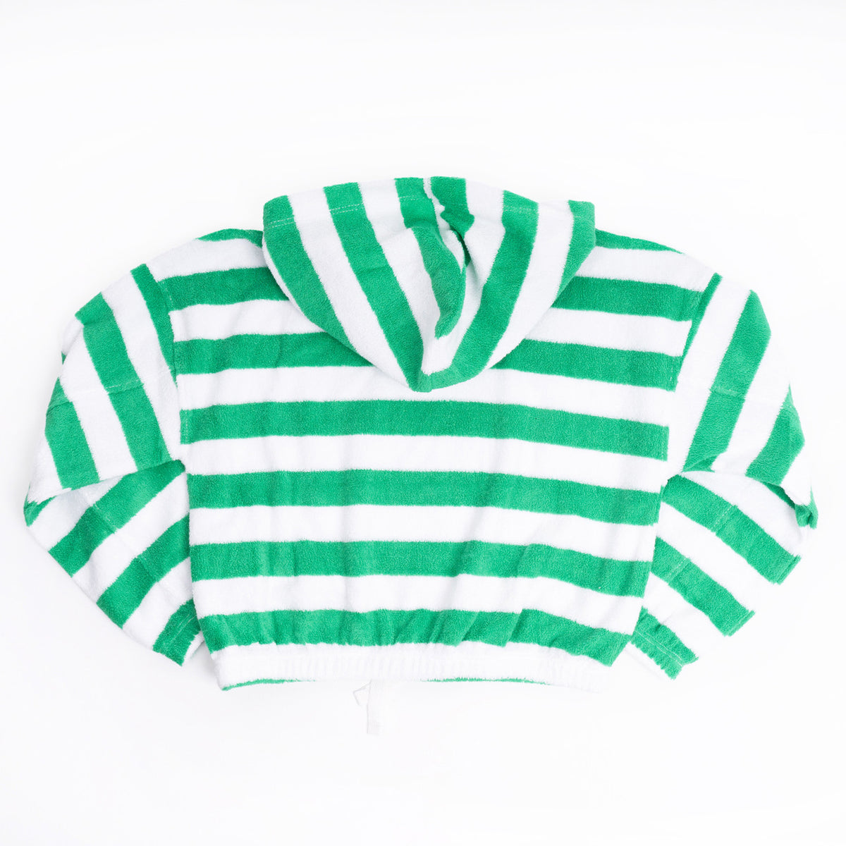 Best Kids Swimwear Brand Shade Critters Green Stripe Girls Terry Hoodie 3t-14