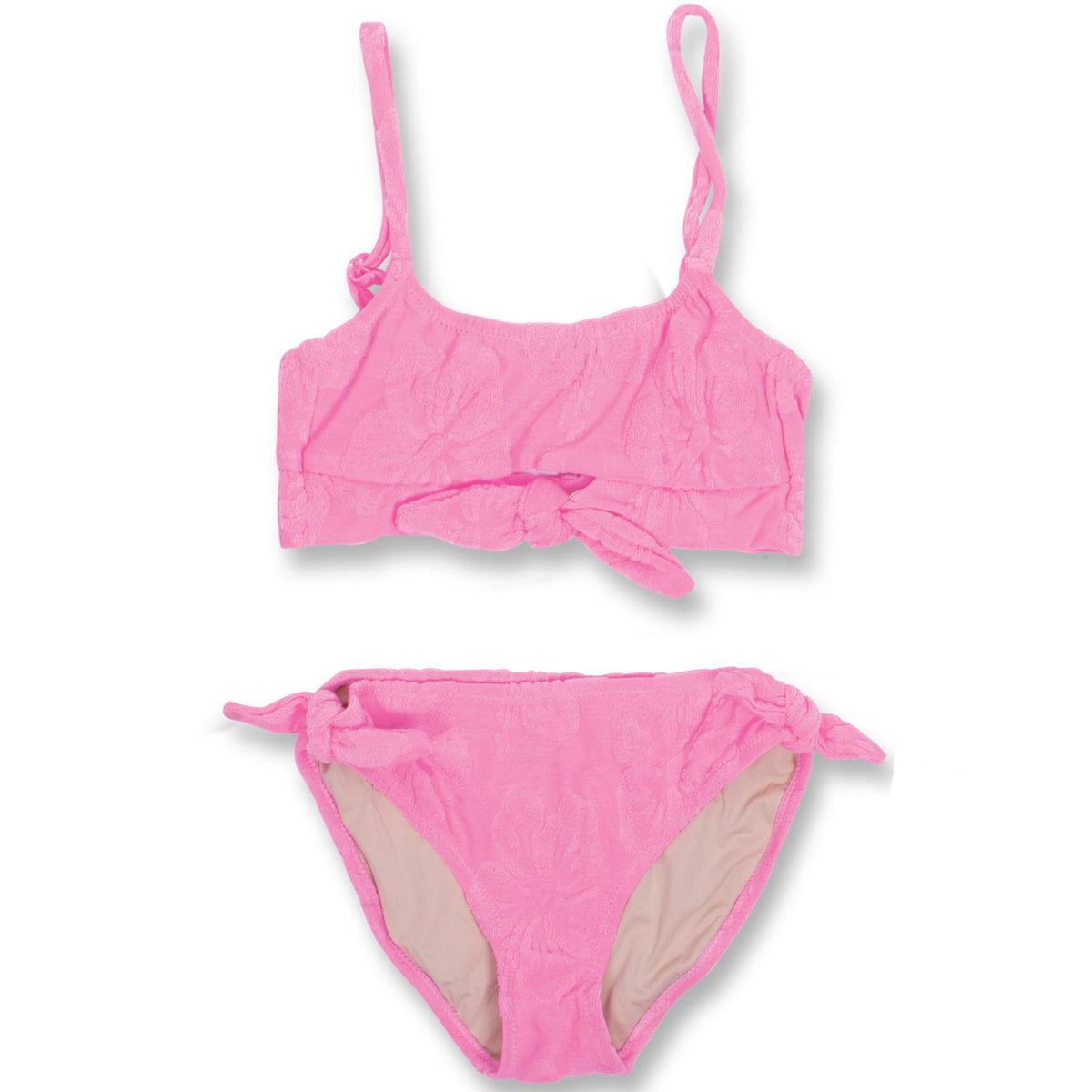 Shade Critters Tween Hibiscus Pink Terry Knot Bikini