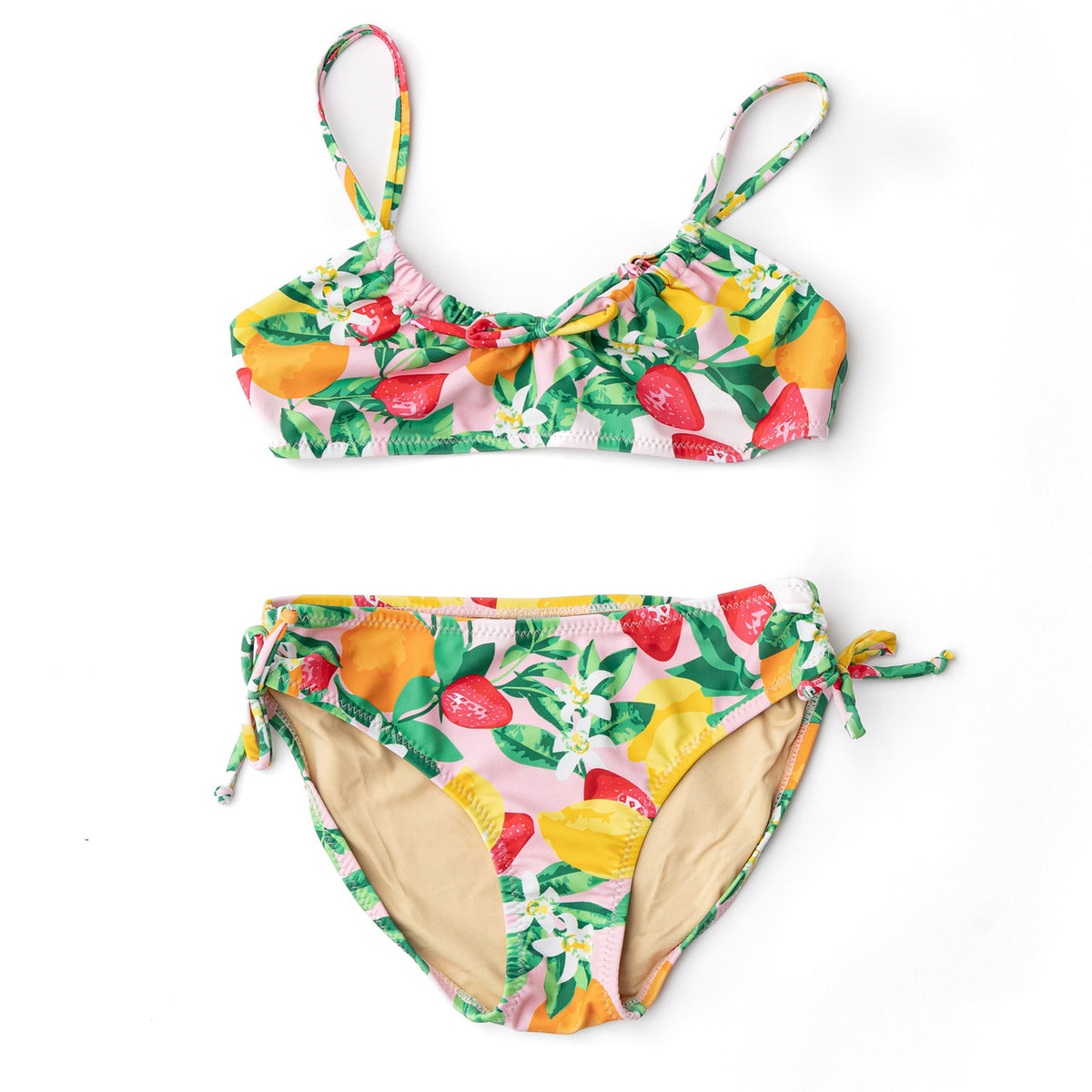 Shade Critters Fruit Punch Tween Girls Tie Back Two Piece Swimsuit 7-14