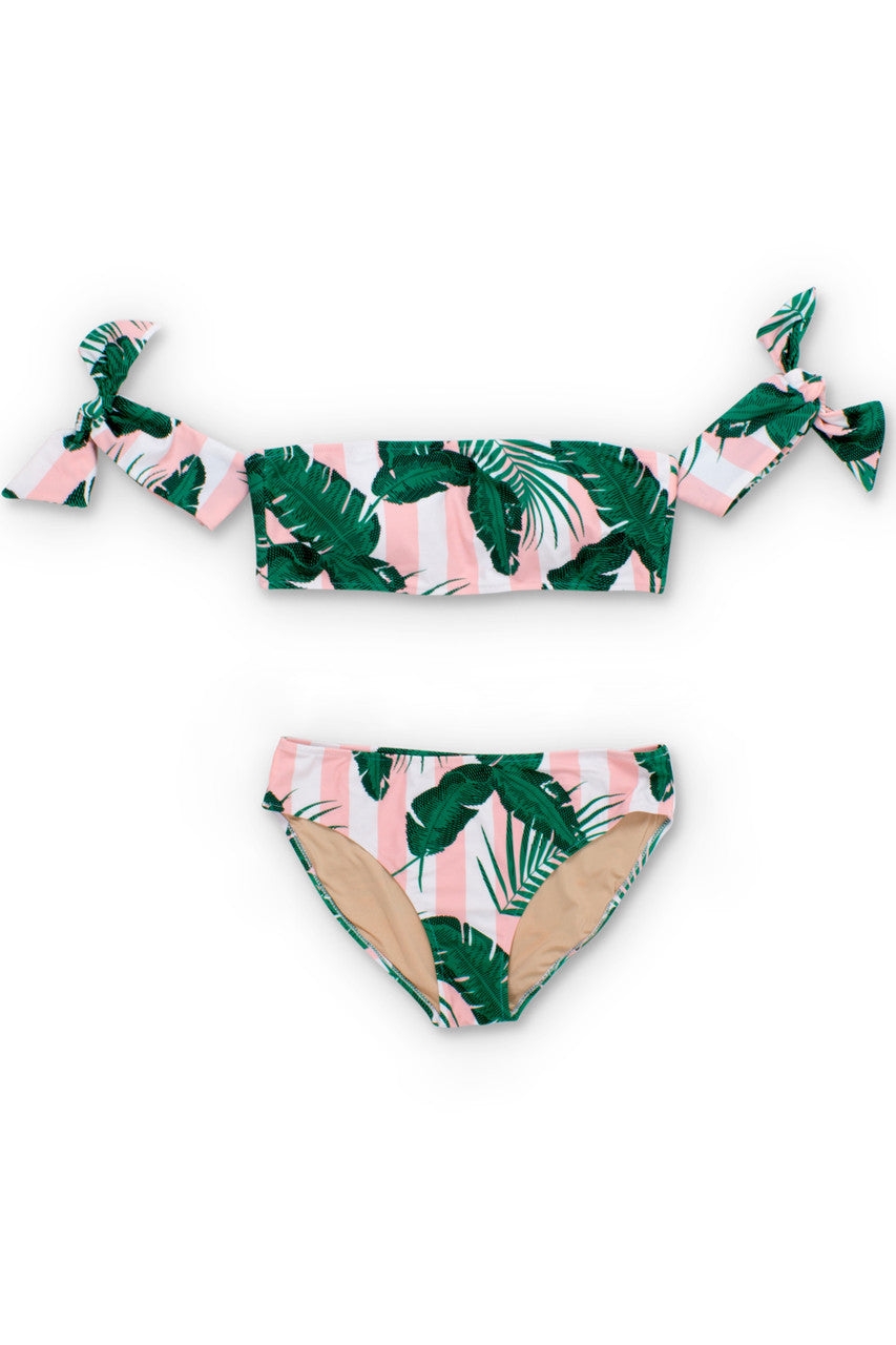 Shade Critters Cute Pink Cabana Botanical Women's Bikini Set